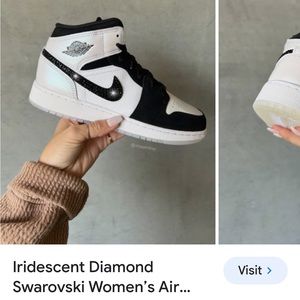 Worn Woman’s Jordan 1 High Pandas Size 5. Originally $345, selling for $59